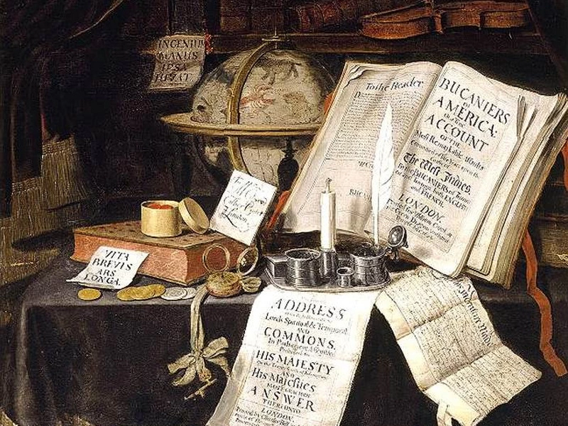 1642-Evert Collier - Natura morta di vanità